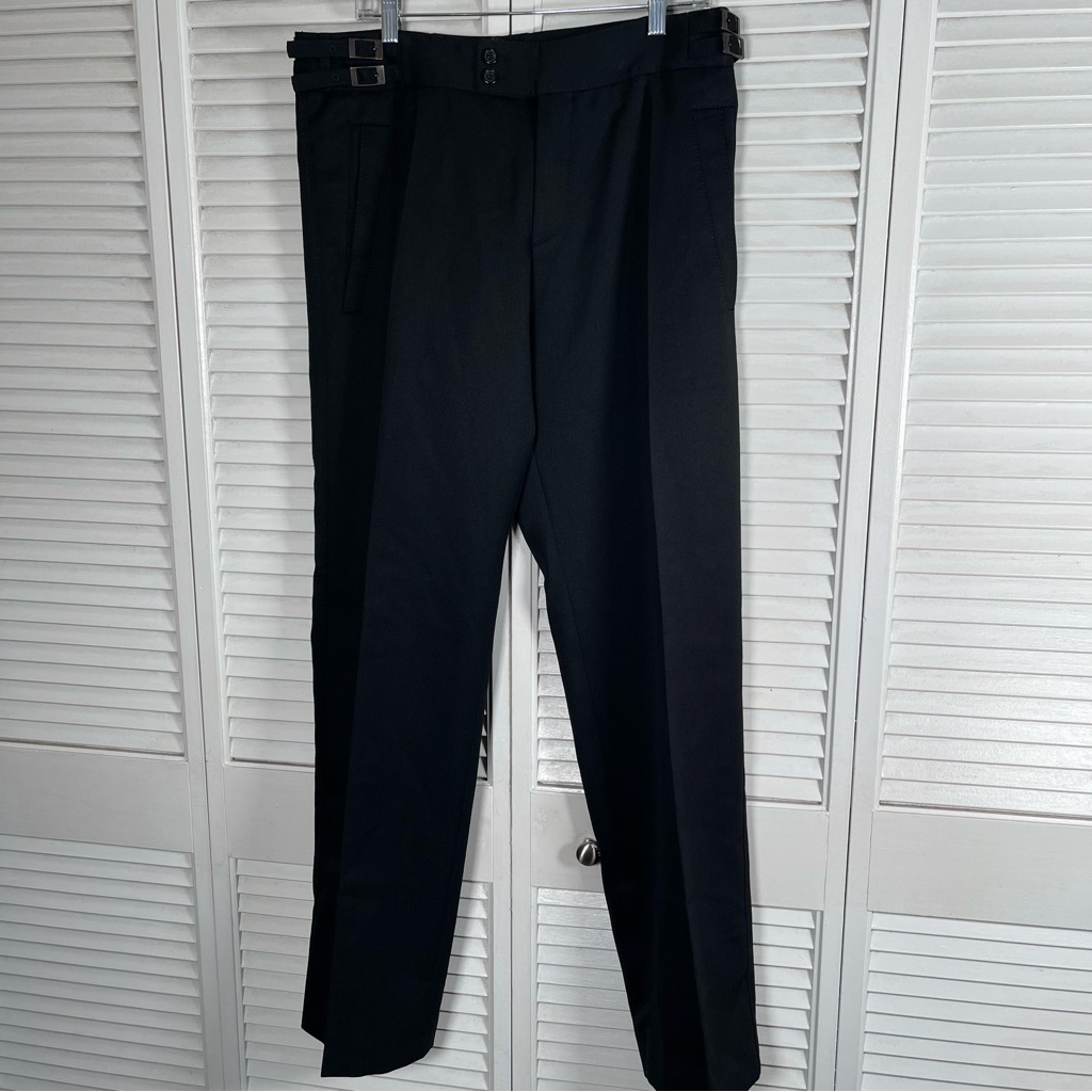 Hugo Boss Hanno Wool Blend Dress Pants 34r Black Nwt
